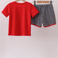 Red Georgia Applique Shorts Set
