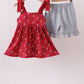 Maroon Alabama Roll Tide Smocked Ruffle Shorts Set