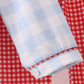 Blue Farm Embroidery Gingham Pants Set