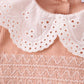 Coral Corduroy Smocked Bloomer Set