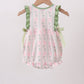 Sage Pumpkin Bow Embroidery Ruffle Bubble