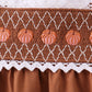 Brown Pumpkin Smocked Lace Set