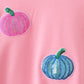 Pink Pumpkin Sequin Mom&me Top