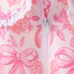 Pink Pumpkin Bow Lace Skorts Set