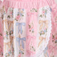 Pink Bow Floral Lace Skorts Set