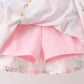 Pink Bow Floral Lace Skorts Set