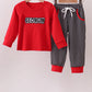Red Georgia Embroidery Pants Set