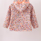 Floral Fleece Hoodie Jacket