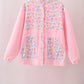 Pink Bow Fleece mom&me Jacket