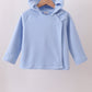 Blue Fleece Bow Coat