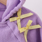 Purple Fleece Bow Coat