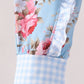 Blue rose floral ruffle romper