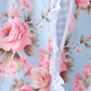Blue rose floral ruffle romper