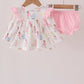 Pink all day adventure ruffle bloomer set