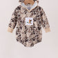 Camouflage duck embroidery hoodie bubble