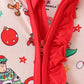 Red christmas toy story ruffle bamboo romper