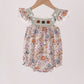 Pumpkin Embroidery Ruffle Bubble