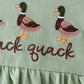 Green Duck guack guack Ruffle Gingham Bloomer Set