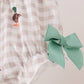 Green Duck guack guack Ruffle Gingham Bloomer Set