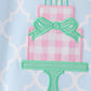 Blue birthday cake appilque ruffle romper