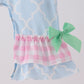 Blue birthday cake appilque ruffle romper