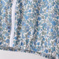 Teal floral print mom&me skorts set