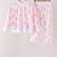 Pink bow floral print mom&me pants set