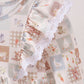 Khaki farm checkered ruffle bubble