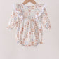 Khaki farm checkered ruffle bubble