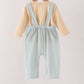 Khaki Geo Diamond 2pc romper set