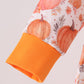 Orange Pumpkin Print Romper