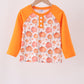 Orange Pumpkin Print Top