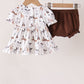 Brown zoo animal ruffle bloomer set