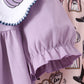 Purple spooky embroidery pants set