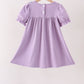 Purple spooky embroidery dress