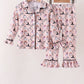 Pink Spooky print bamboo pajama set