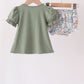 Green pumpkin french knot bloomer set