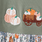 Green pumpkin french knot dress