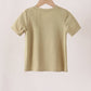 Sage pumpkin embroidery top