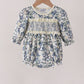 Vintage Floral Smocked Ruffle Bubble