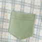 Sage plaid pocket bubble