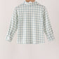Sage plaid pocket button down shirt