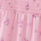 Pink Floral Bow Smocked mom dress