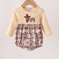 Khaki camoufalge cross deer embroidery bubble