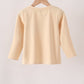 Khaki cross deer embroidery top