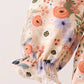 Coral floral smocked bubble