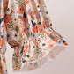 Coral floral tiered mom dress
