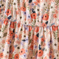 Coral floral tiered mom dress
