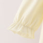 Cream smocked bow pants set