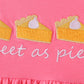 Pink sweet as pie embroidery ruffle dress